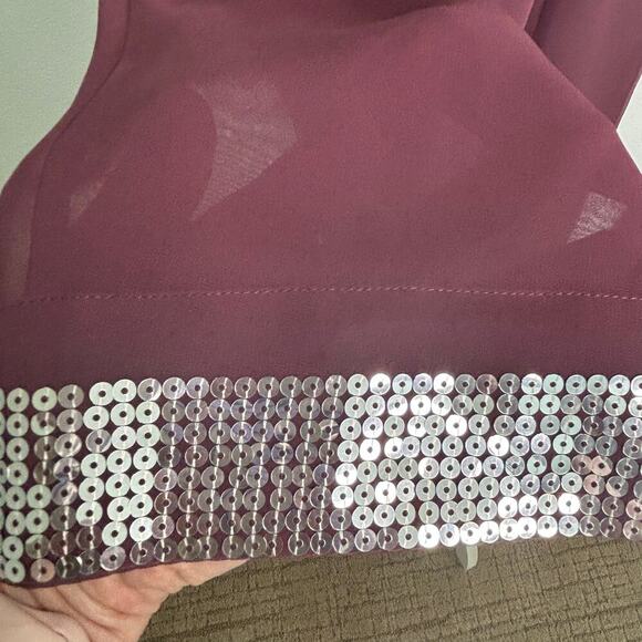 Soft Surroundings sheer chiffon open flowy waterfall cardigan sequins size XL - Picture 4 of 7